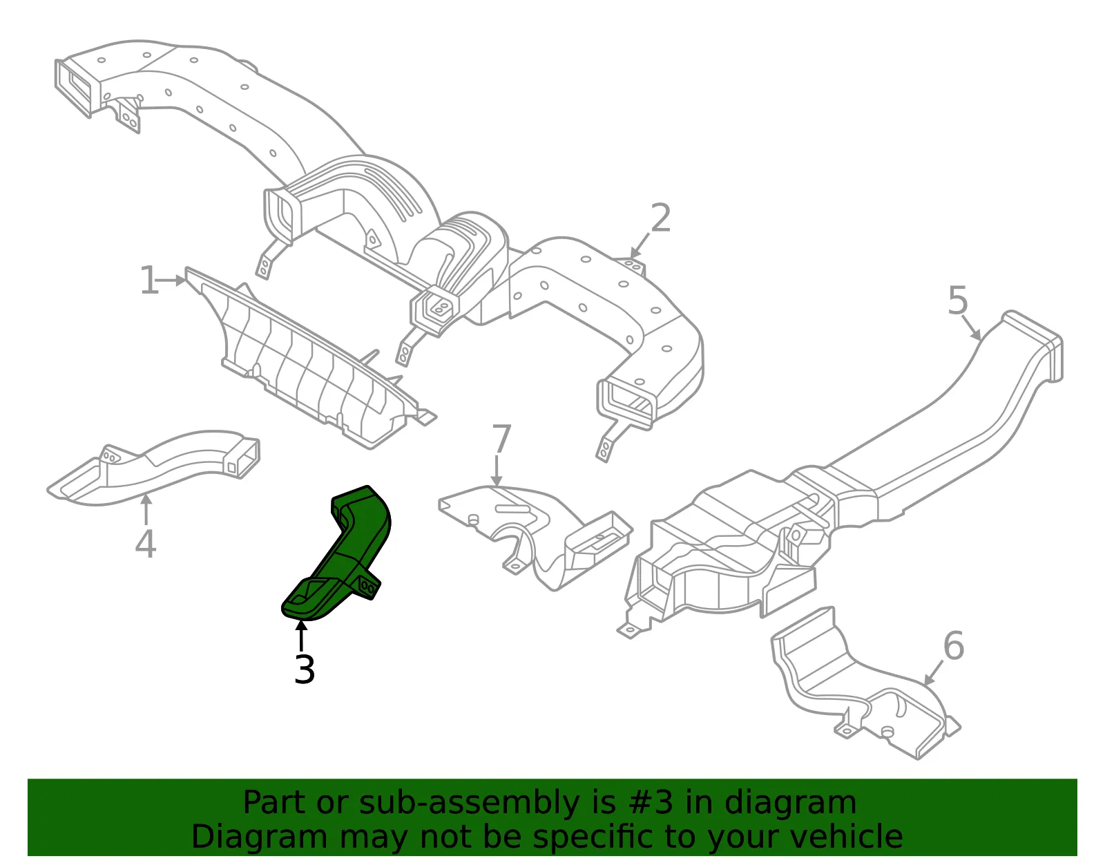 Defroster Duct - Passenger Side (RH) - Kia (97390-G5000) - view 2
