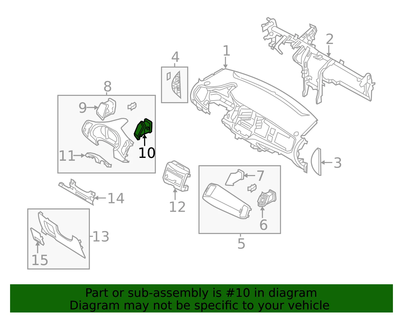Air Vent - Kia (97410-3W000) - view 2