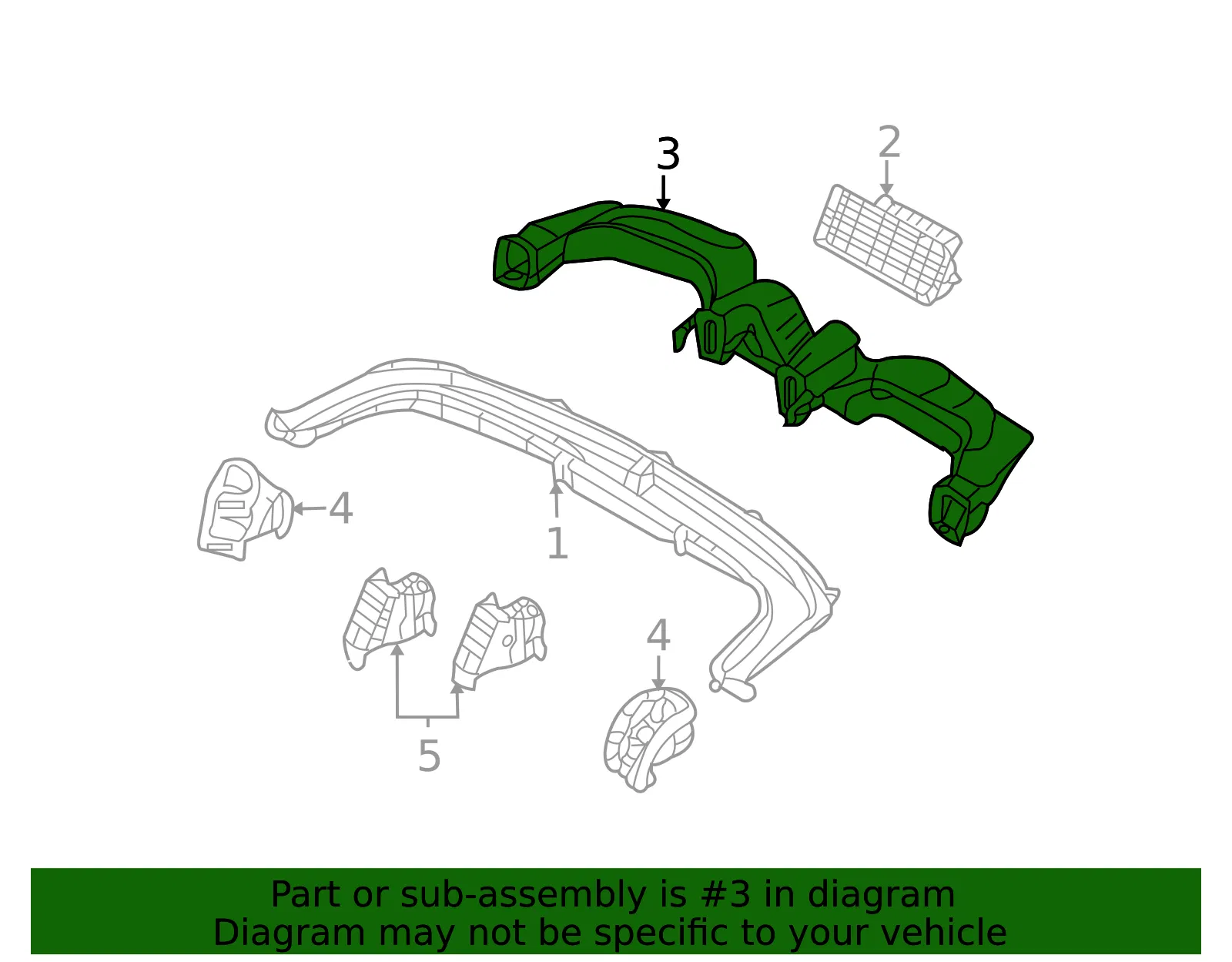 Outlet Duct - Kia (97470-4D000) - view 2