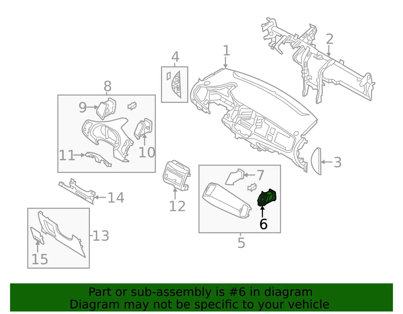 Vent Duct - Kia (97490-3W000) - view 2