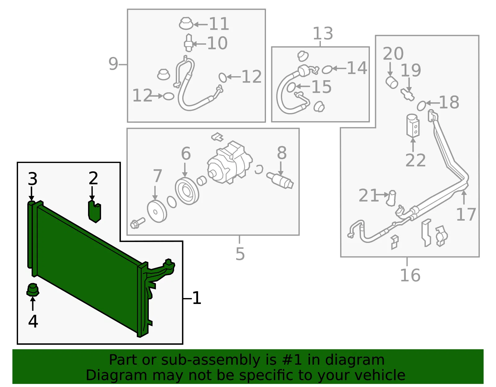 A/C Condenser - Kia (97606-3T500) - view 2