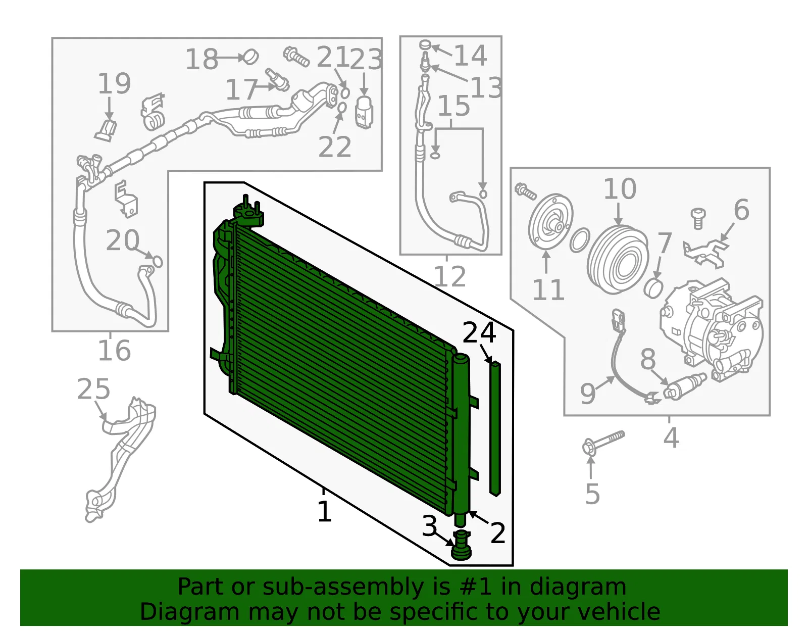 Condenser - Kia (97606-B2500) - view 2