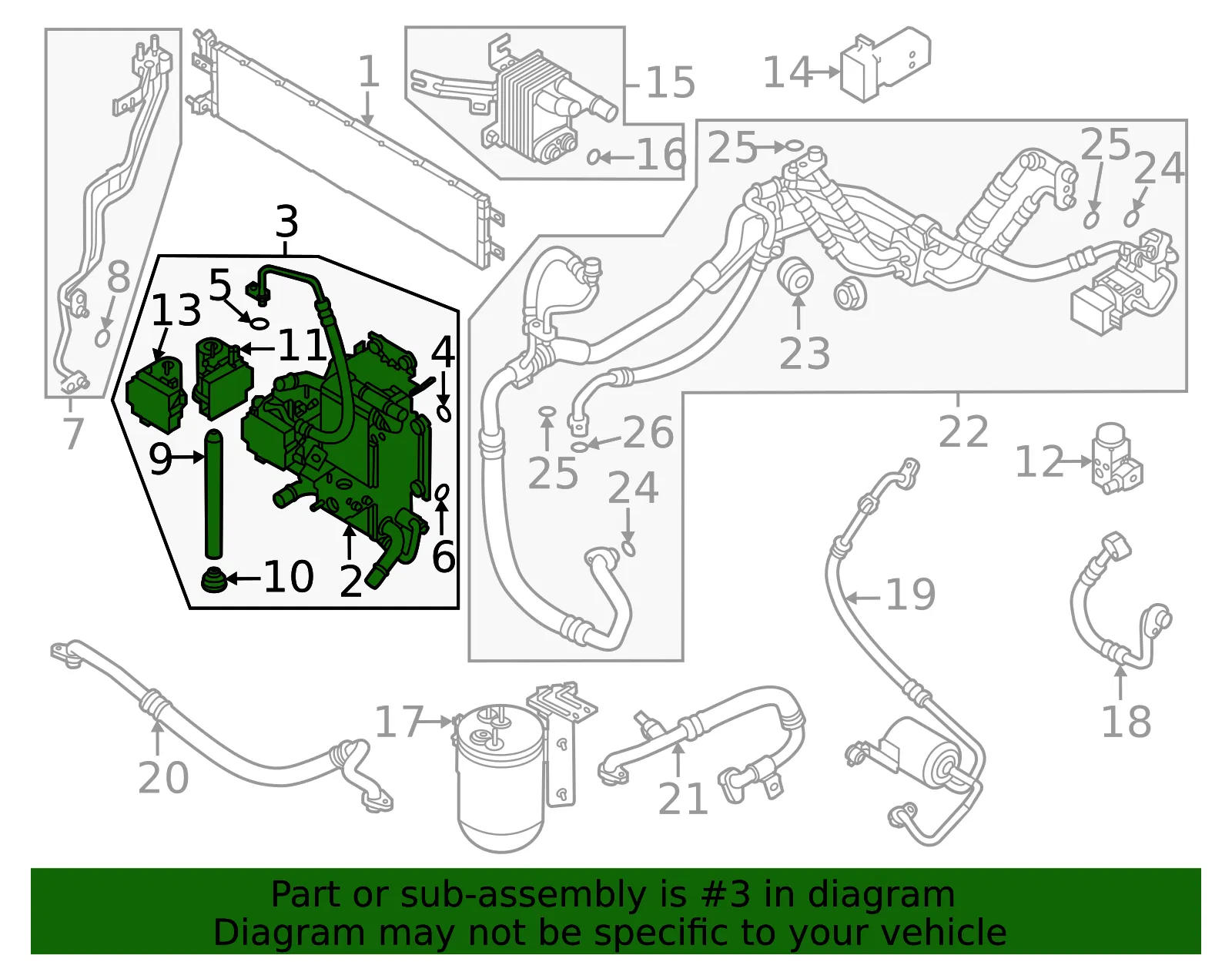 Condenser Assembly - Kia (976W6-AO110) - view 2