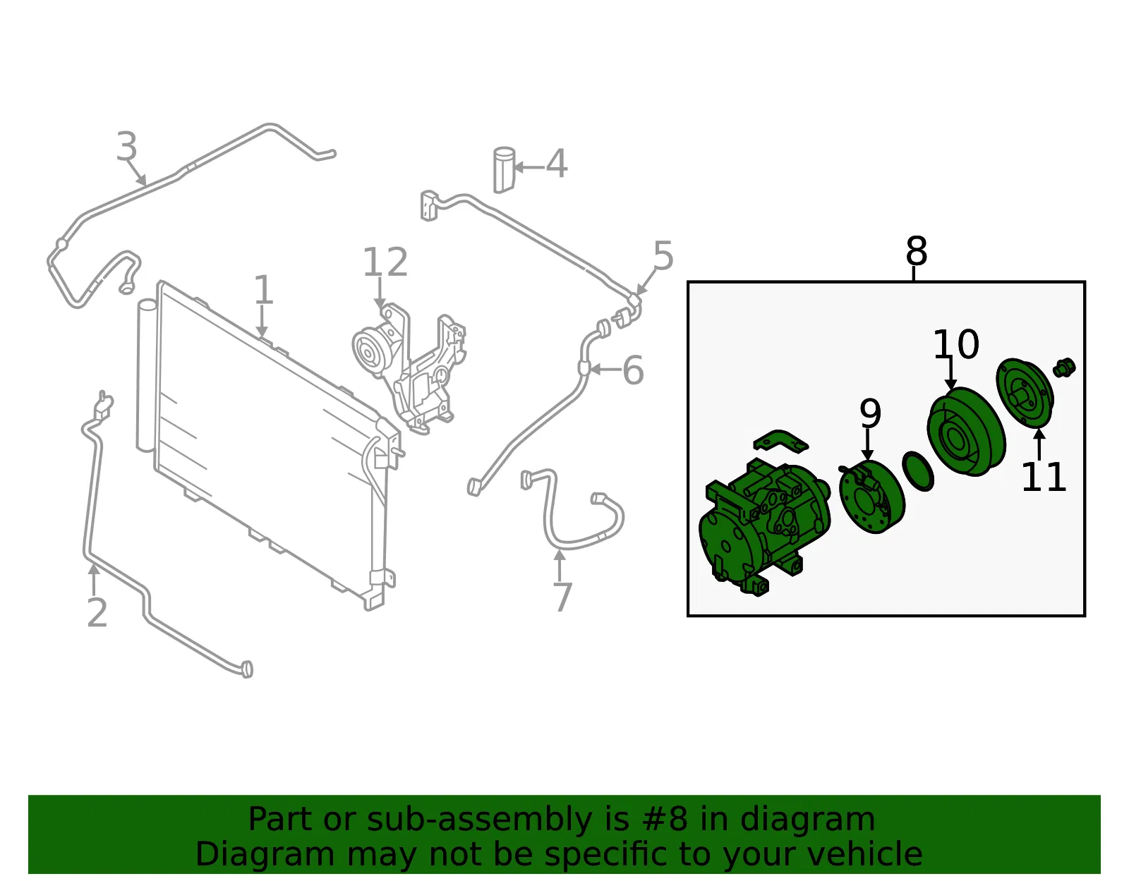 Compressor Assembly - Kia (97701-3E200RU) - view 2
