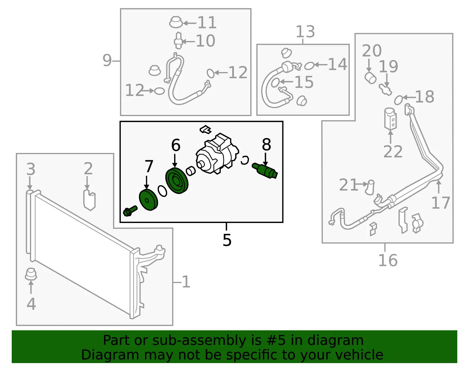 A/C Compressor - Kia (97701-3T500) - view 2