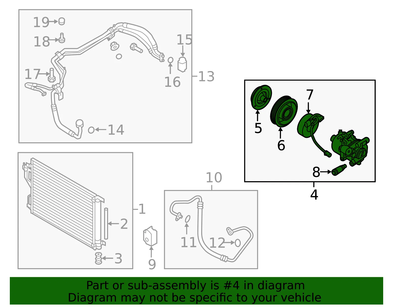 A/C Compressor - Kia (97701-D3950) - view 2