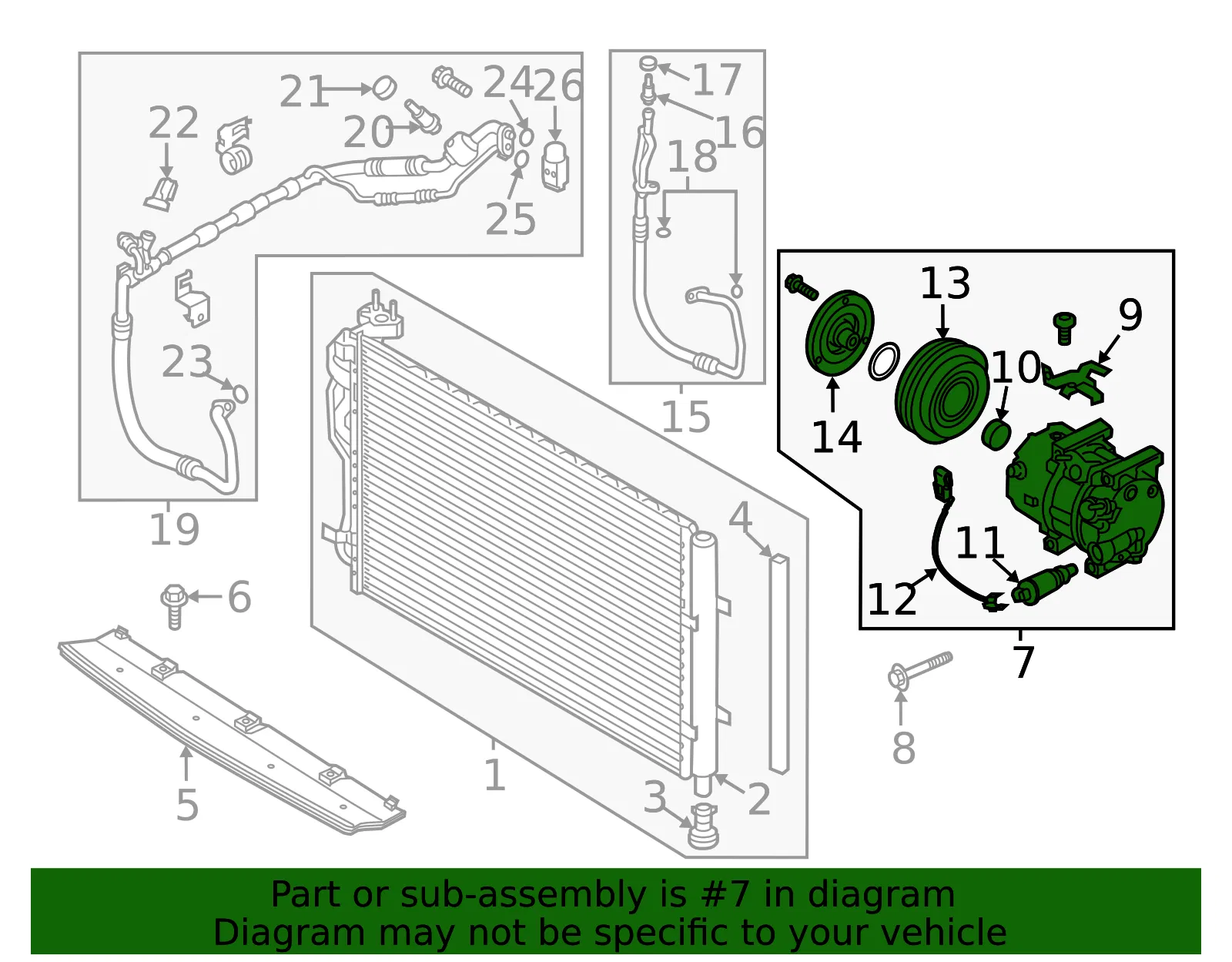 Compressor Assembly - Kia (97701-F2800RU) - view 2