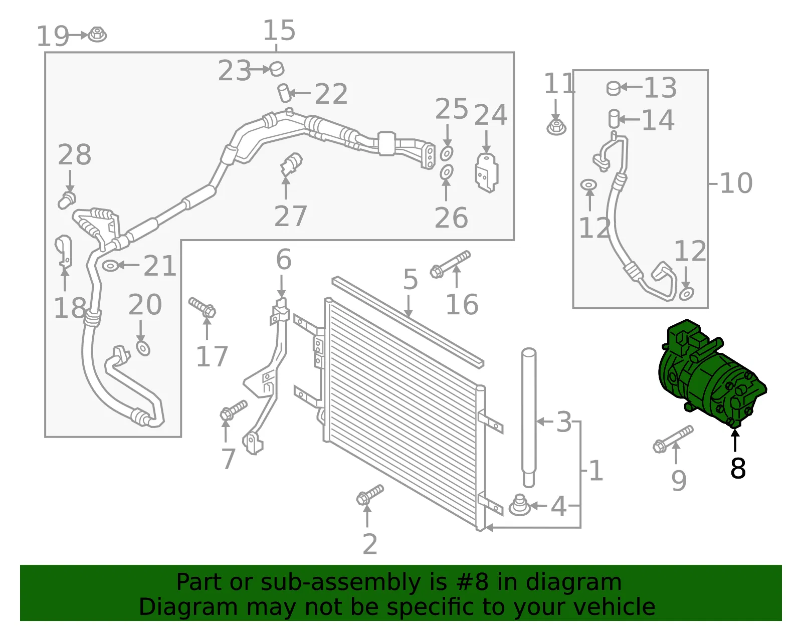 A/C Compressor - Kia (97729-G5000) - view 2