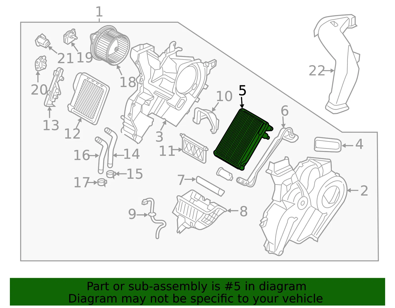 Evaporator Core - Kia (97927-S9000) - view 2
