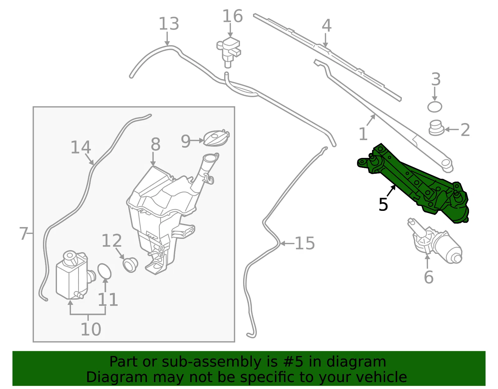Wiper Linkage - Kia (98120-1W000) - view 2
