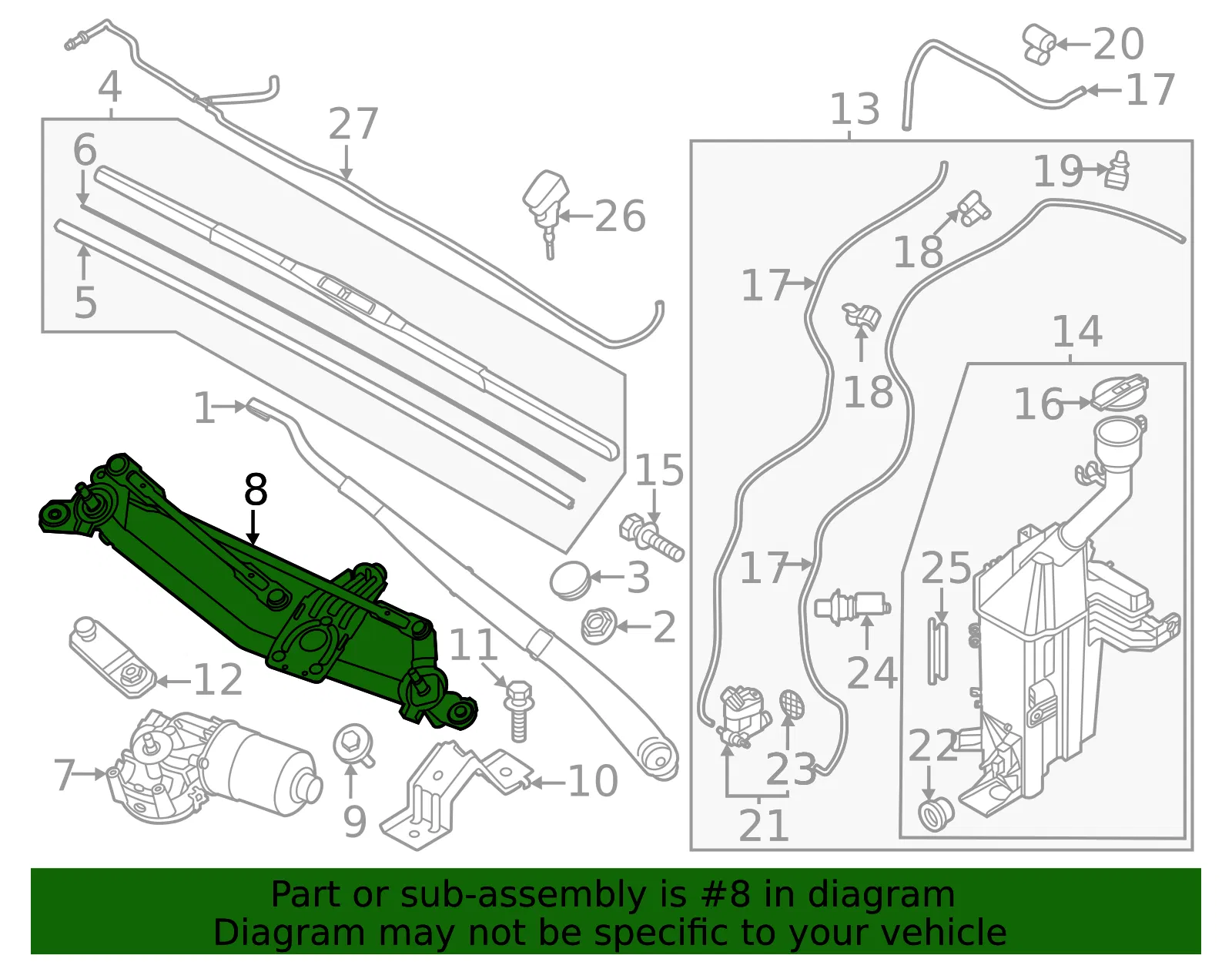 Wiper Linkage - Kia (98120-AT000) - view 2