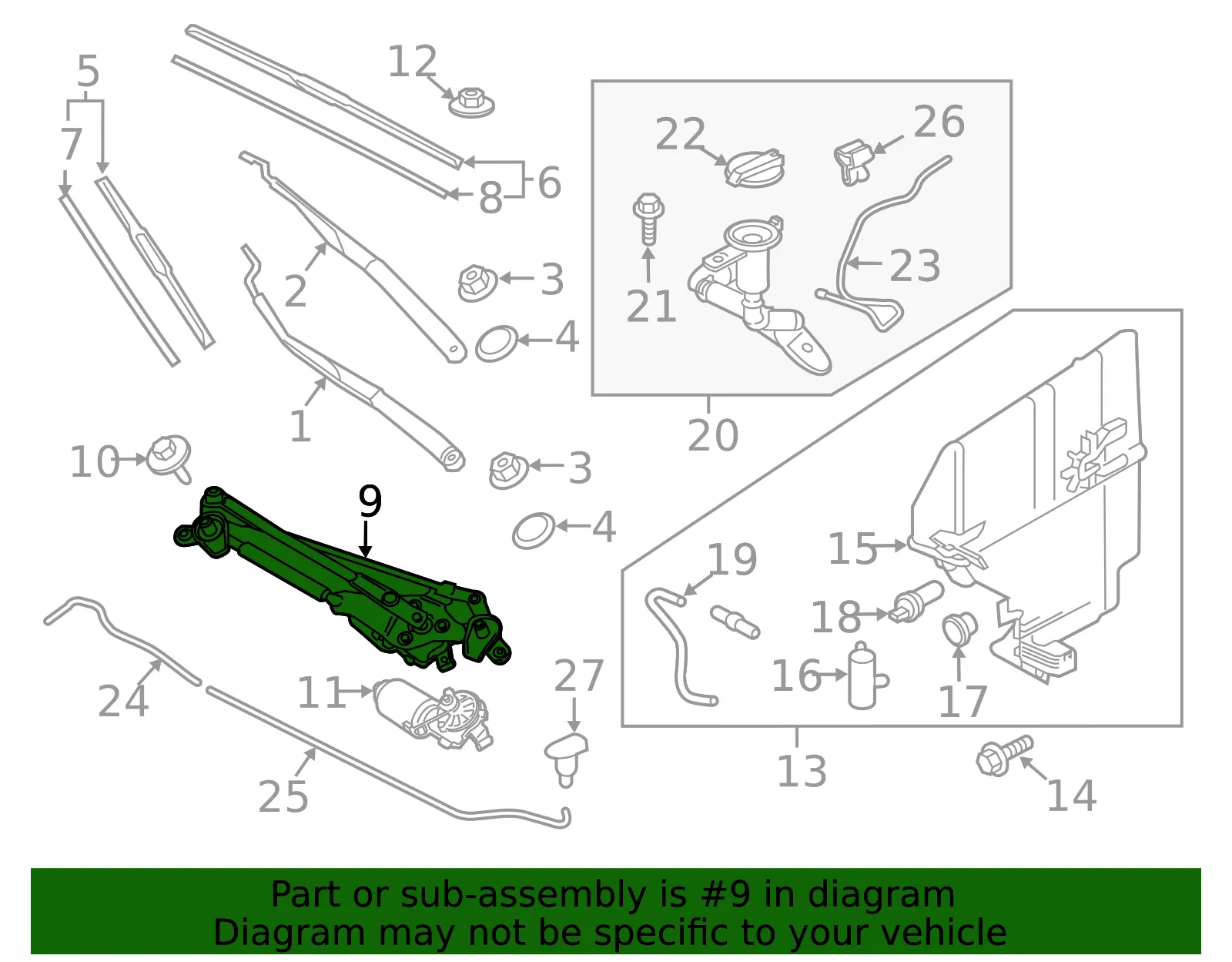 Wiper Linkage - Kia (98120-J5000) - view 2