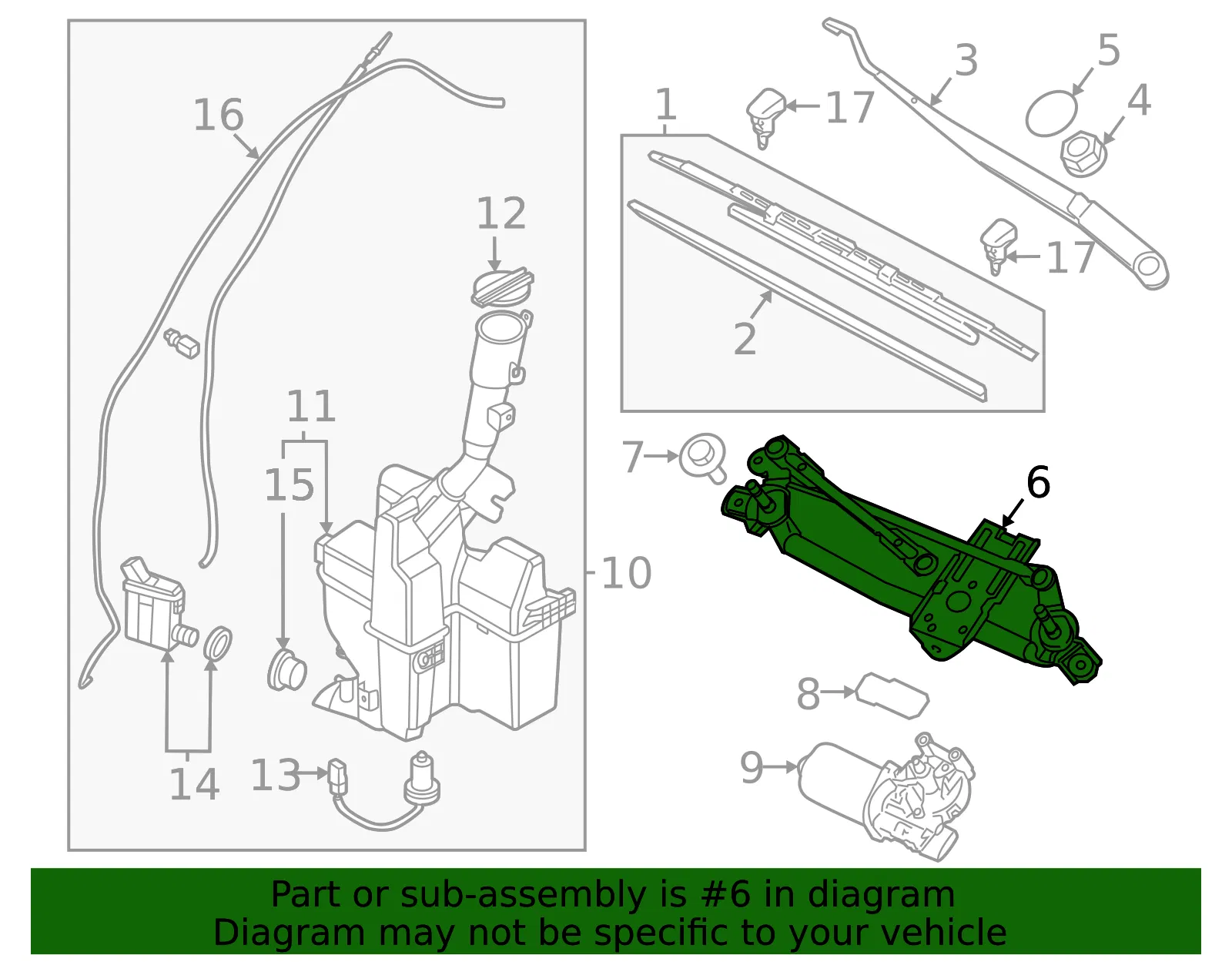 Wiper Linkage - Kia (98120-P1000) - view 2