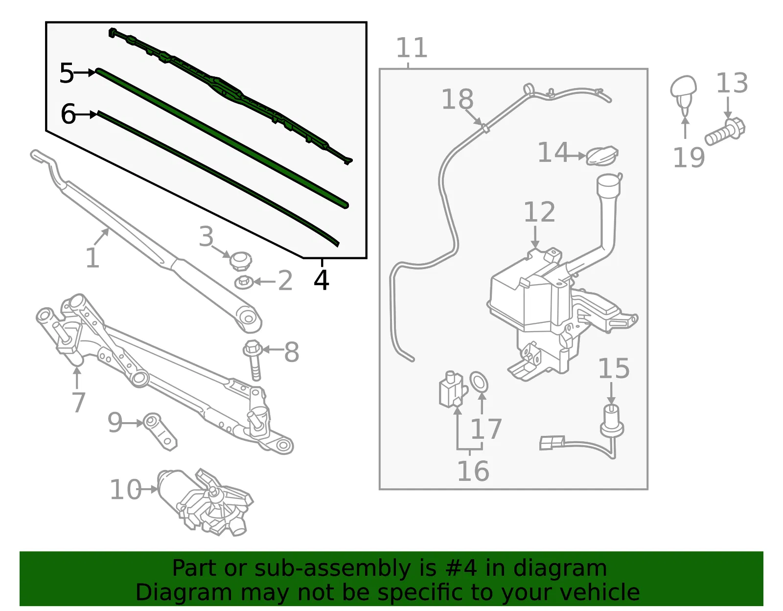 Wiper Blade - Kia (98350-J7000) - view 2