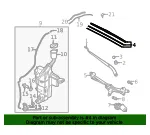 Wiper Blade - Passenger Side (RH) - Kia (98360-C5600) - view 4