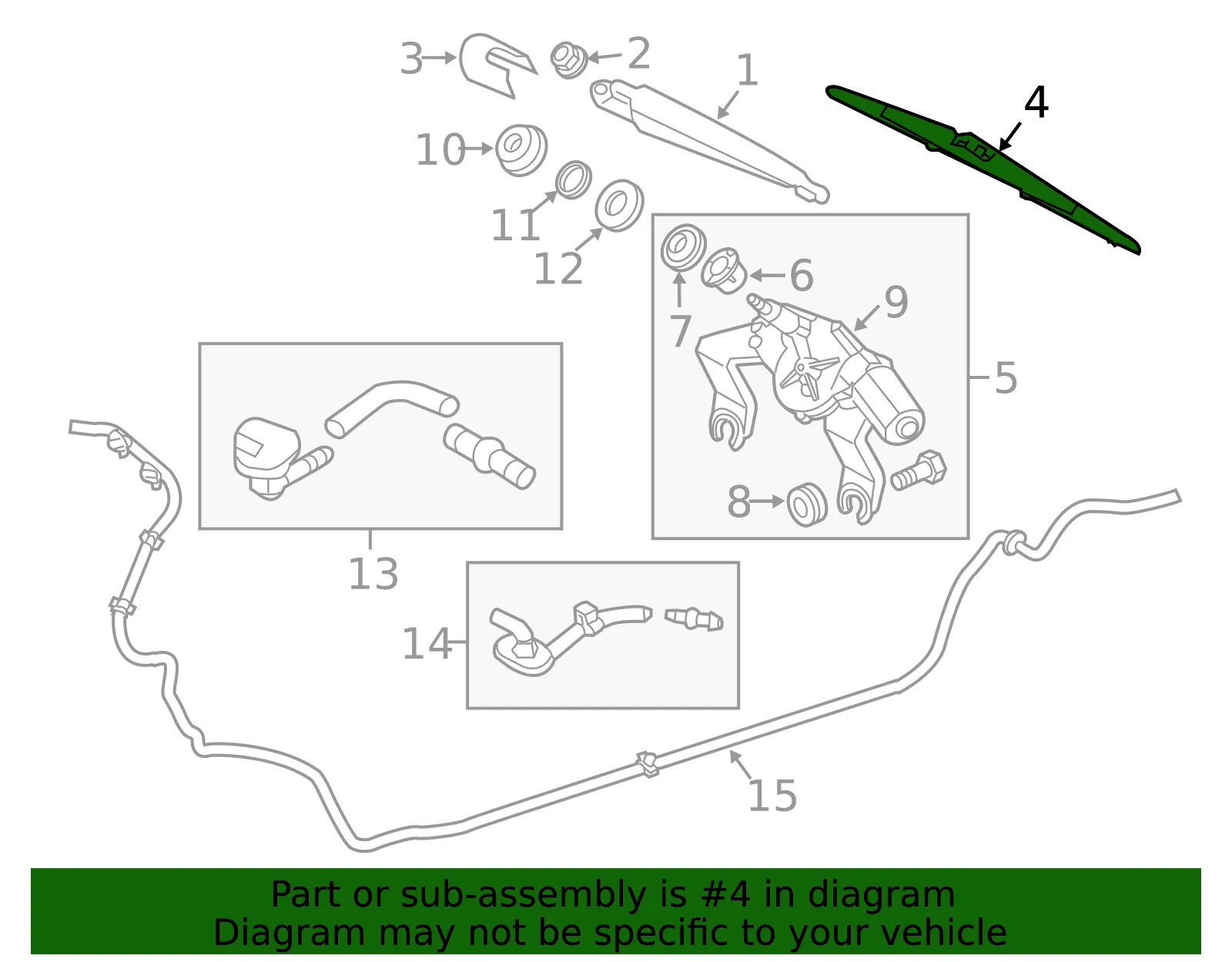 Wiper Blade - Kia (98850-3W000) - view 2