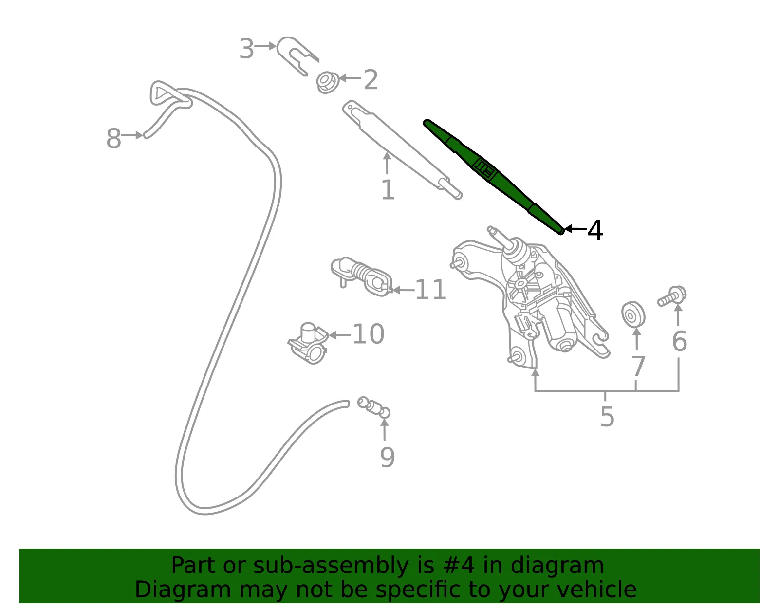 Wiper Blade - Kia (98850-G5000) - view 3