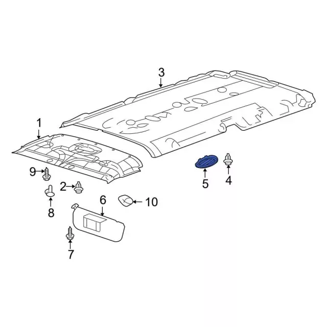 Dashboard Air Vent - Ford (9C2Z-19893-AD) - view 3