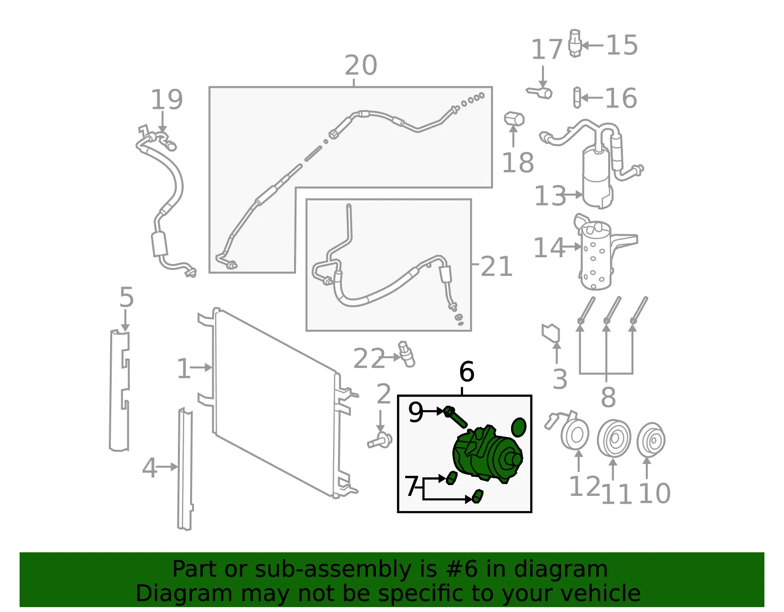 A/C Compressor - Ford (9C3Z-19703-B) - view 6