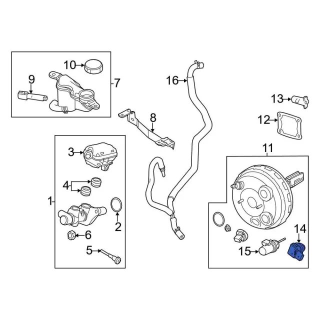 Power Brake Booster Vacuum Sensor - Ford (9M6Z-2L524-A) - view 5