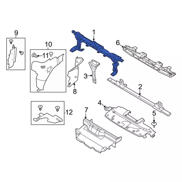 Radiator Support Tie Bar - Ford (9l1z16138a) - view 4