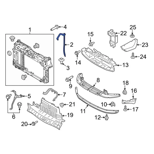 Radiator Support Reinforcement - Driver's Side (LH) - Ford (AV1Z-58101A02-A) - view 4