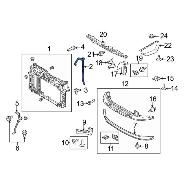Radiator Support Reinforcement - Driver's Side (LH) - Ford (AV1Z-58101A02-A) - view 2