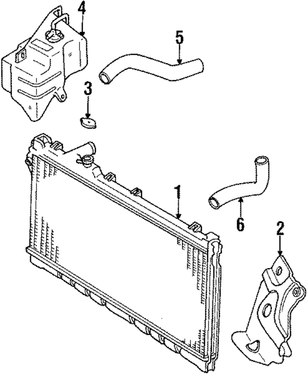 Radiator Bracket - Passenger Side (RH) - Mazda (B61P-15-240A)