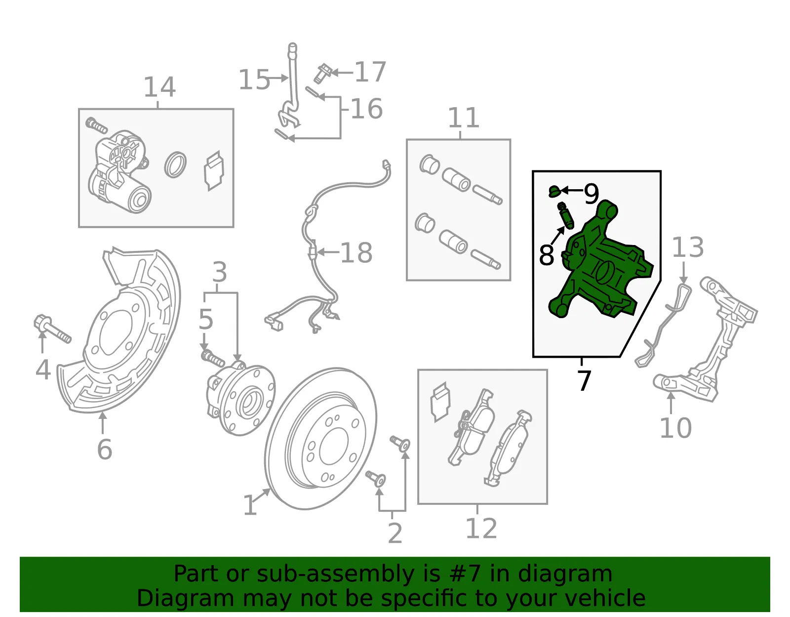Caliper Assembly - Driver's Side (LH) - Mazda (BDYS-26-71X) - view 2