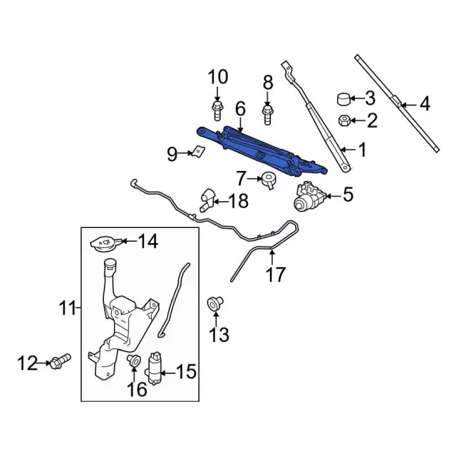 Wiper Linkage - Ford (BE8Z-17566-A) - view 4