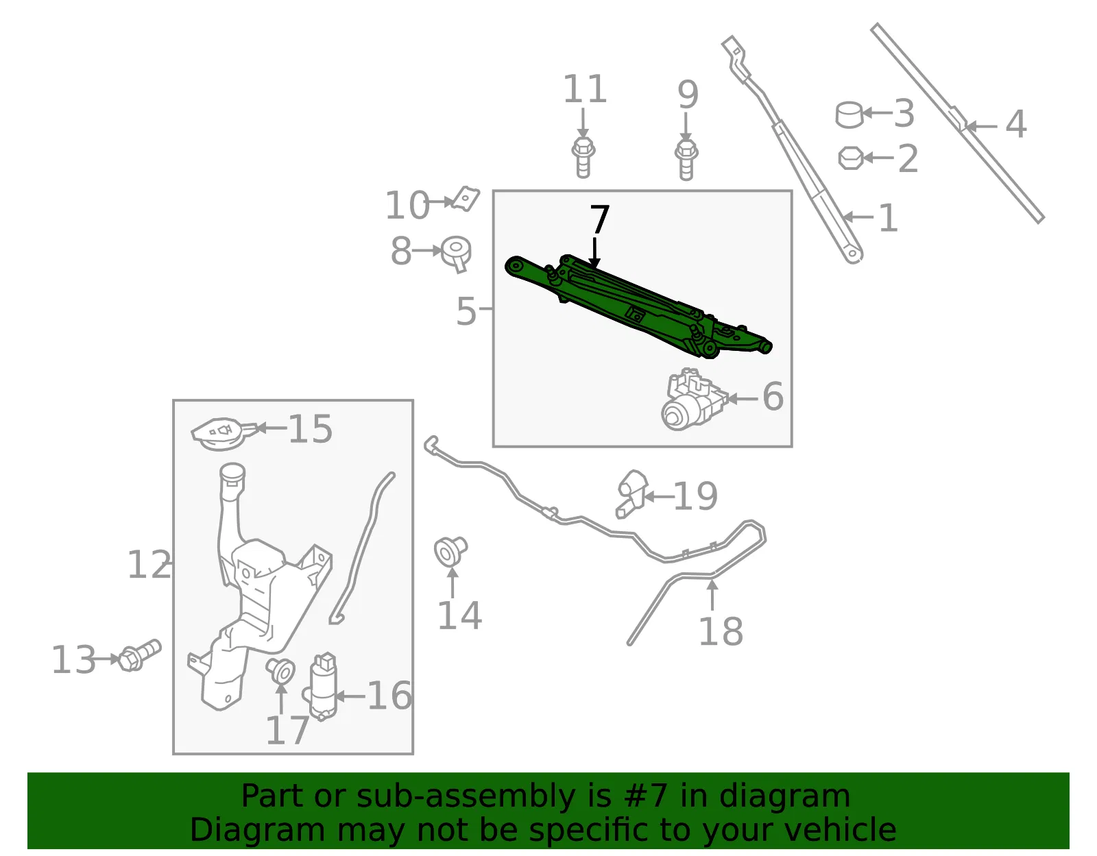 Wiper Linkage - Ford (BE8Z-17566-A) - view 8