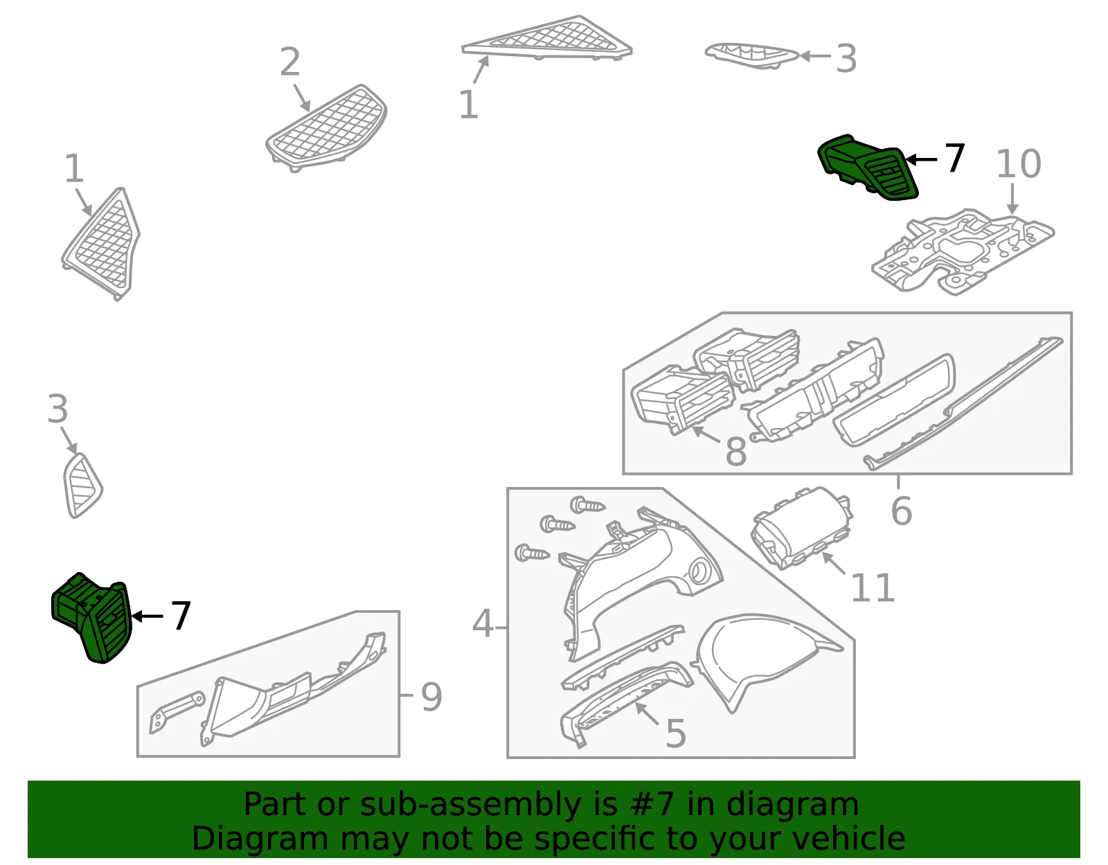 Dashboard Air Vent - Mazda (b63b6483002) - view 2
