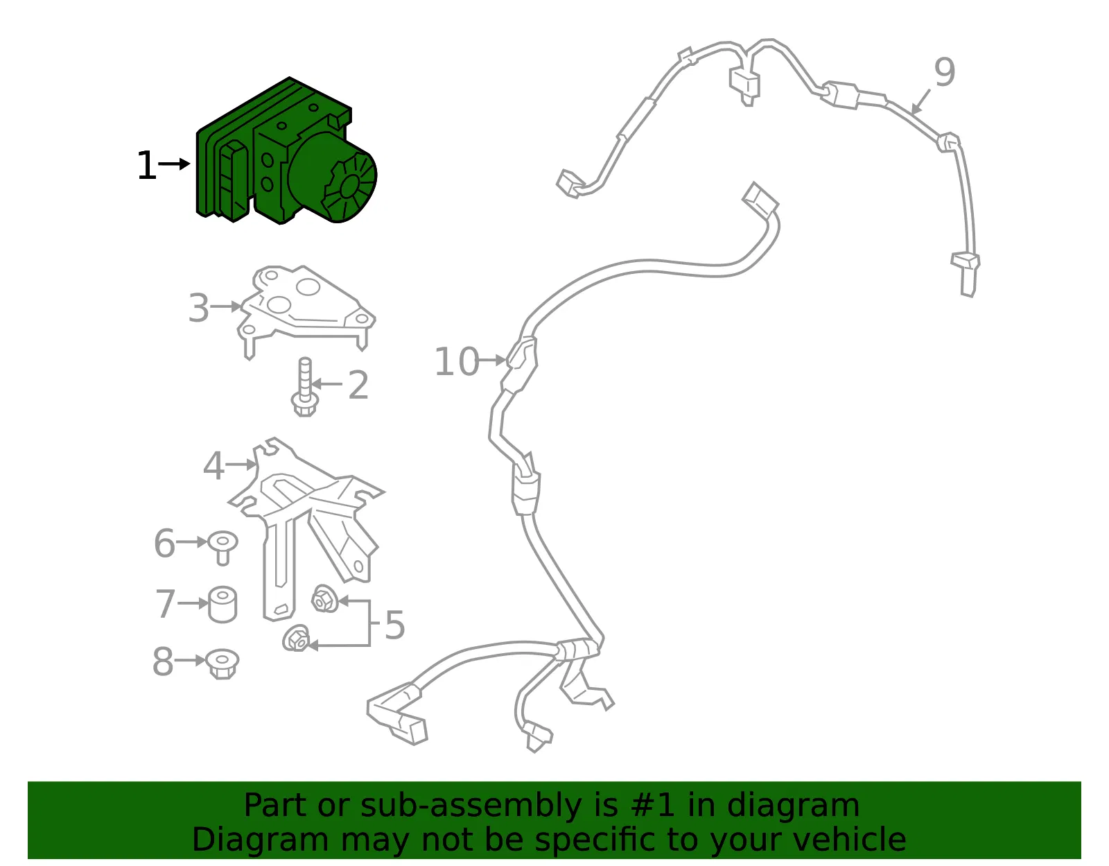 ABS Hydraulic Assembly - Mazda (BJY0-43-7A0) - view 2