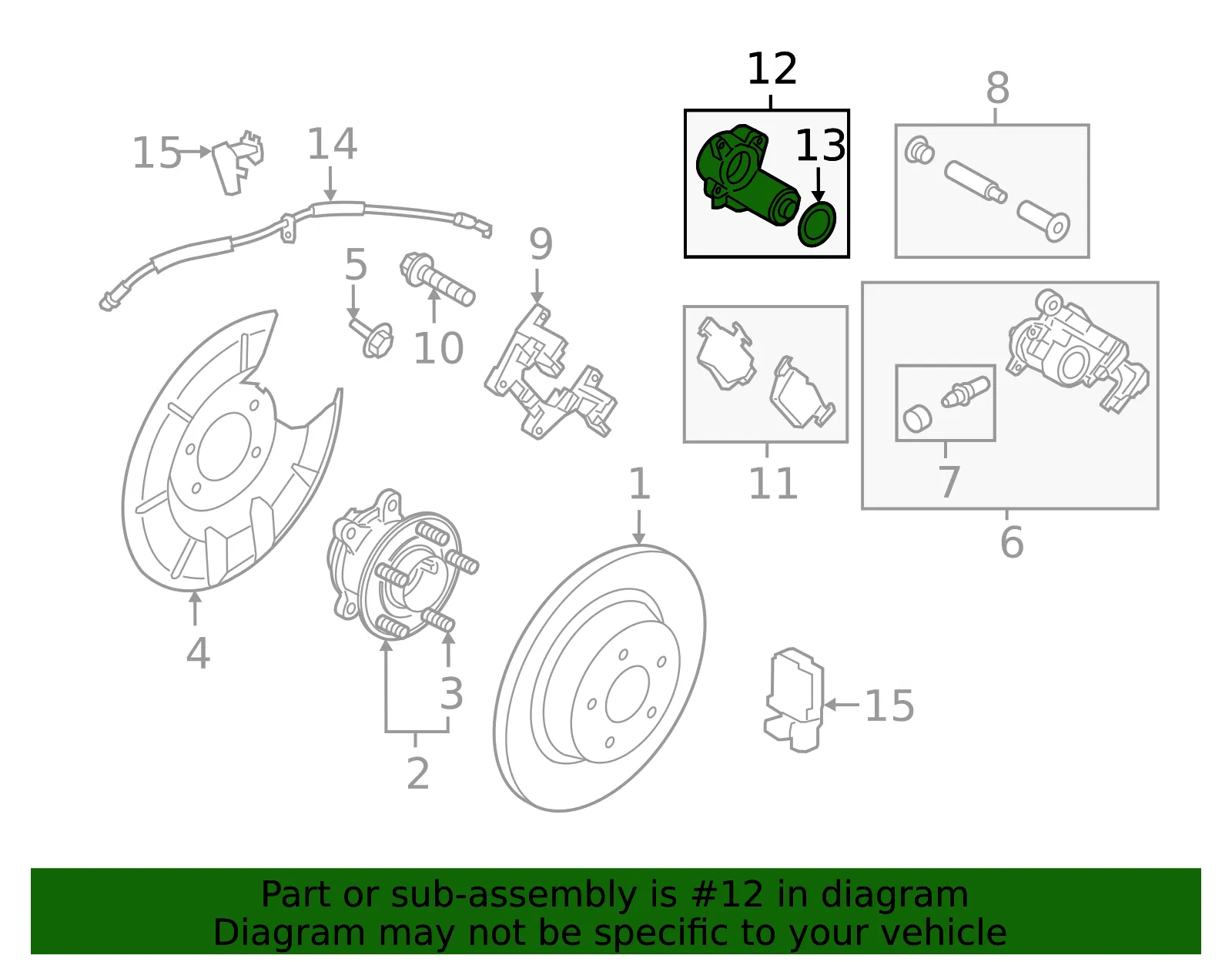 Parking Brake Actuator - Ford (nz6z2b712a) - view 3
