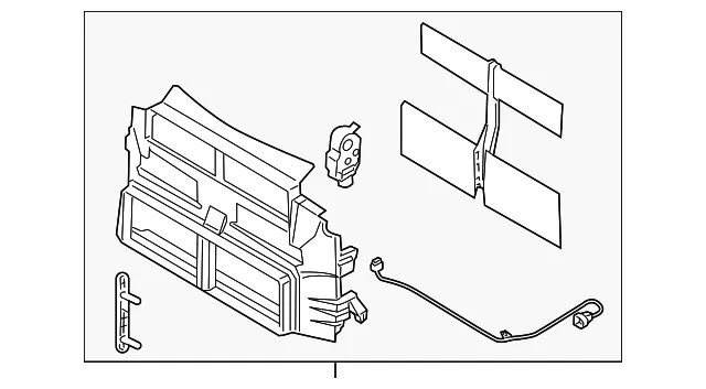 Radiator Shutter Assembly - Ford (f1ez8475a) - view 4