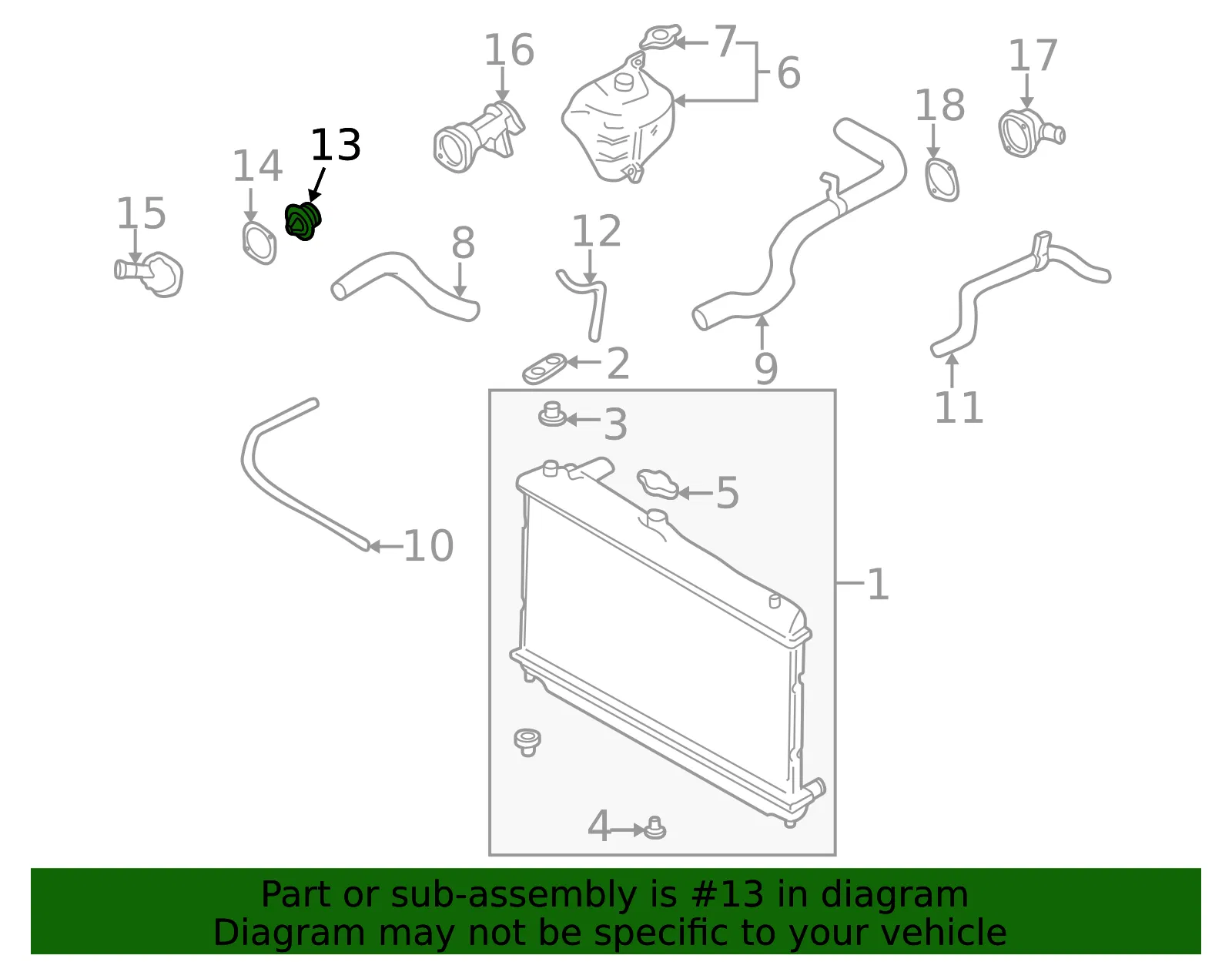 Engine Coolant Thermostat - Mazda (BP6F-15-171A) - view 3