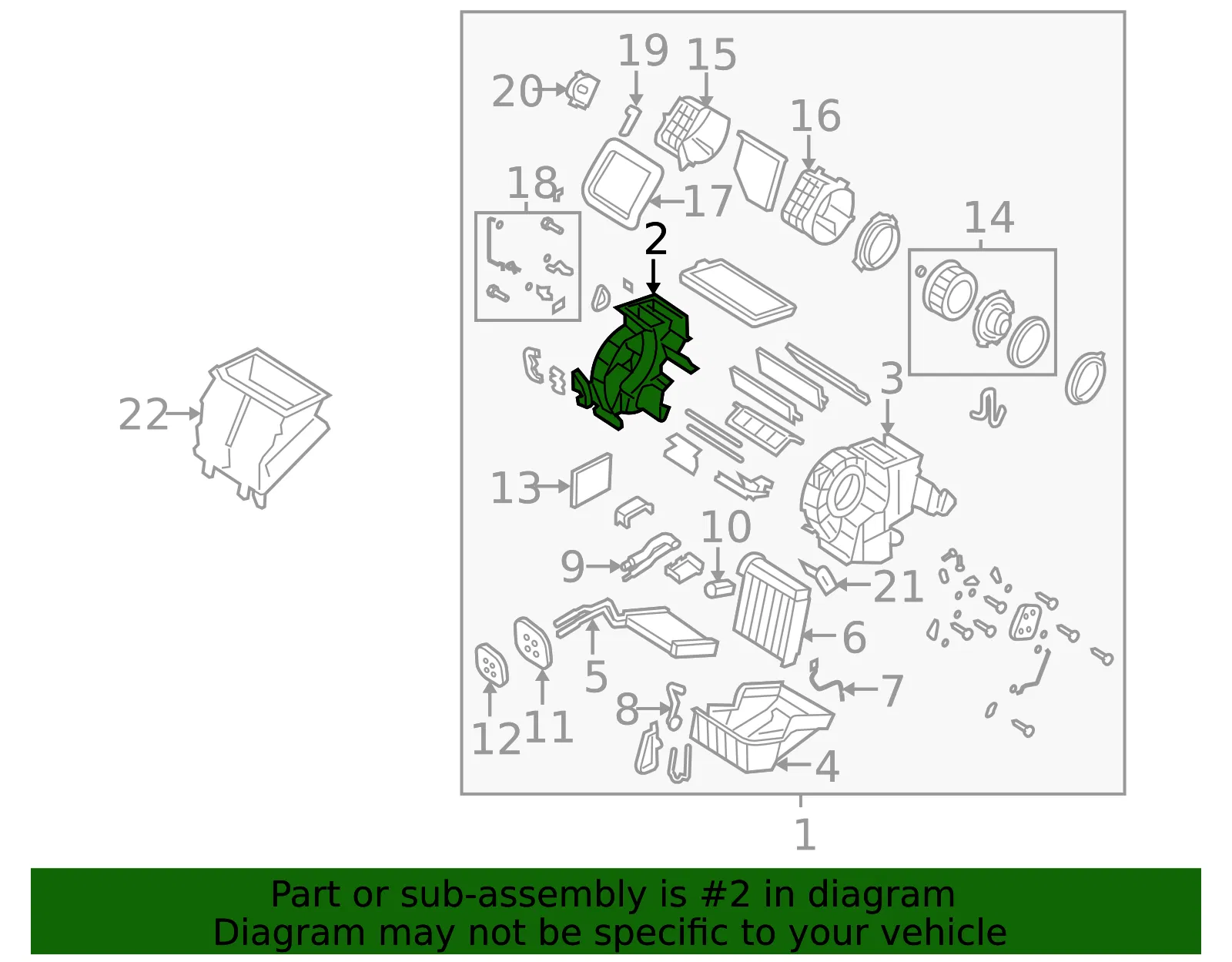 CASE B HEATER UNIT - MAZDA (BP8P61A02) - view 2