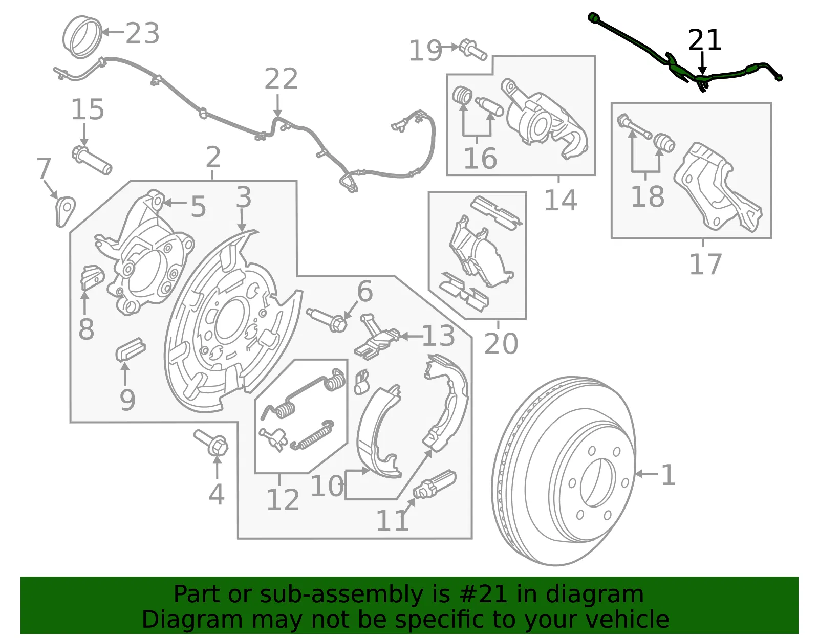 Hose Assembly - Brake - Passenger Side (RH) - Ford (KL3Z-2282-G) - view 4