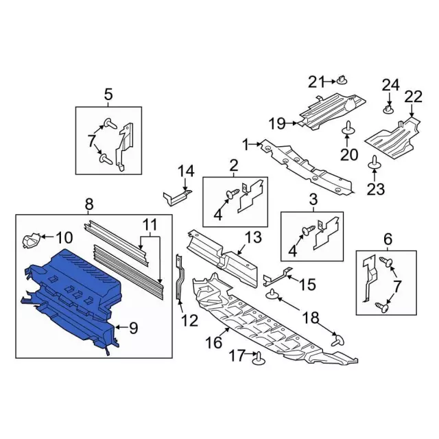 Radiator Shutter Assembly - Ford (CJ5Z-8475-C) - view 5