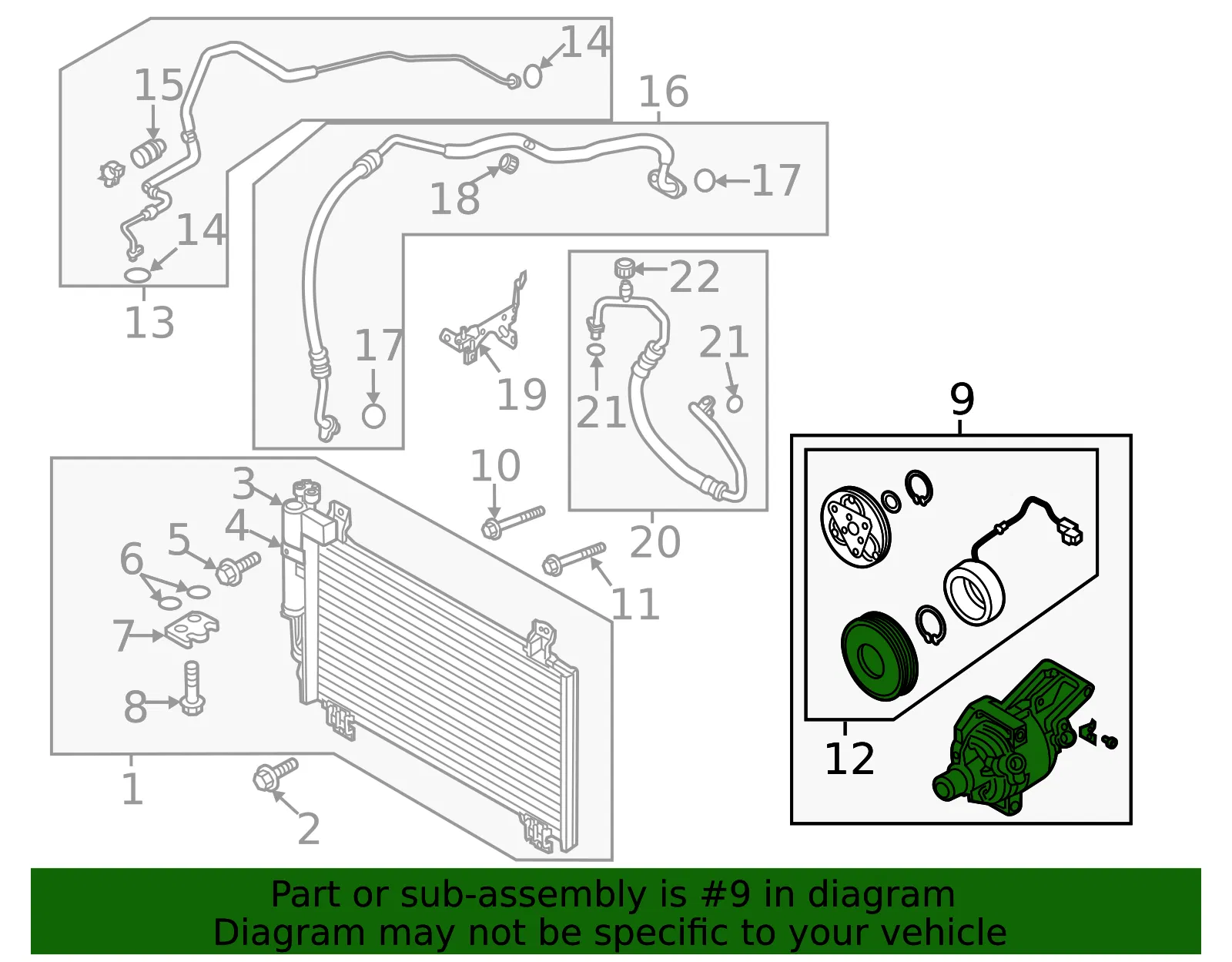 A/C Compressor - Mazda (db5h61450) - view 2