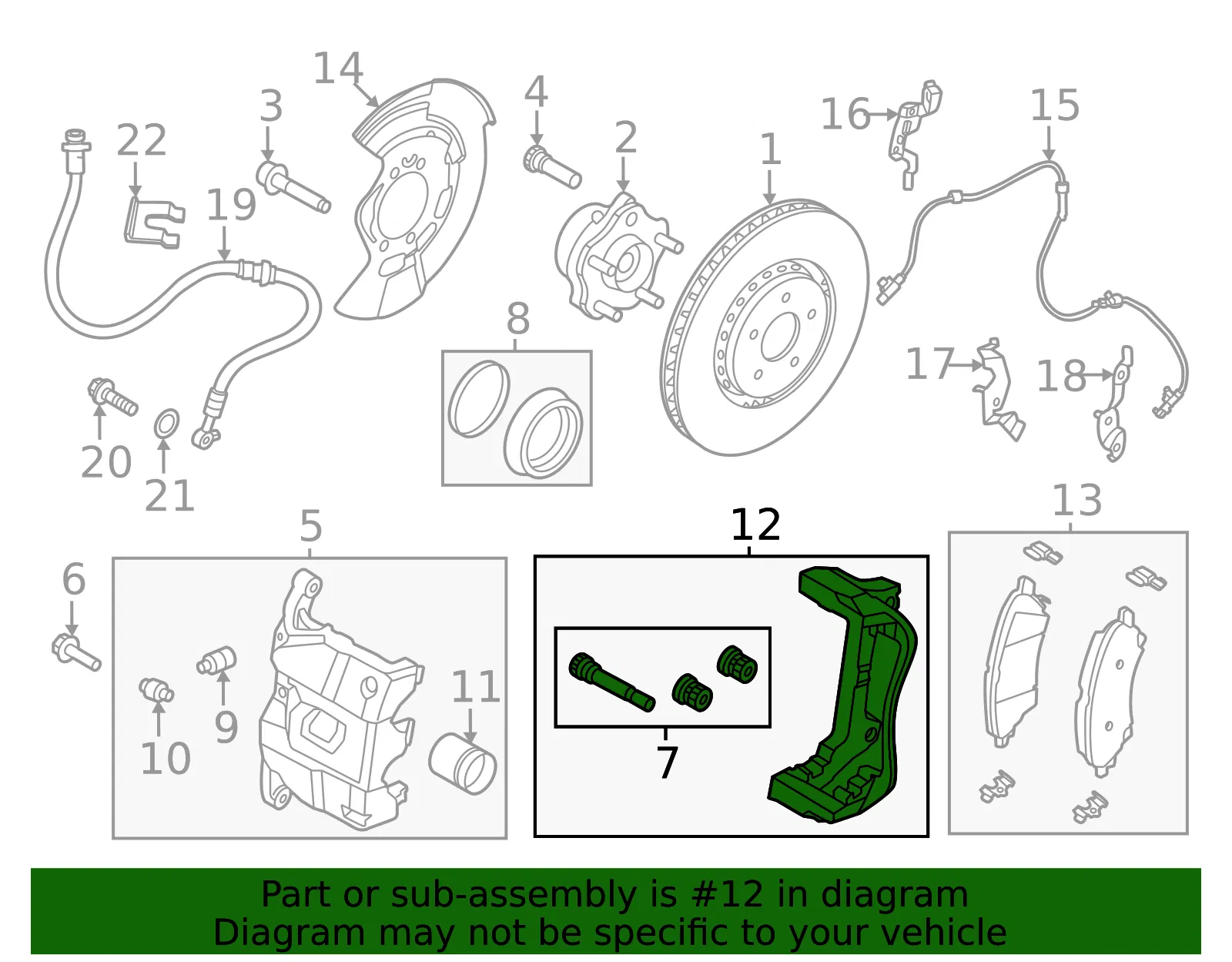 Caliper Mount - Nissan (D1015-5MR0A) - view 2