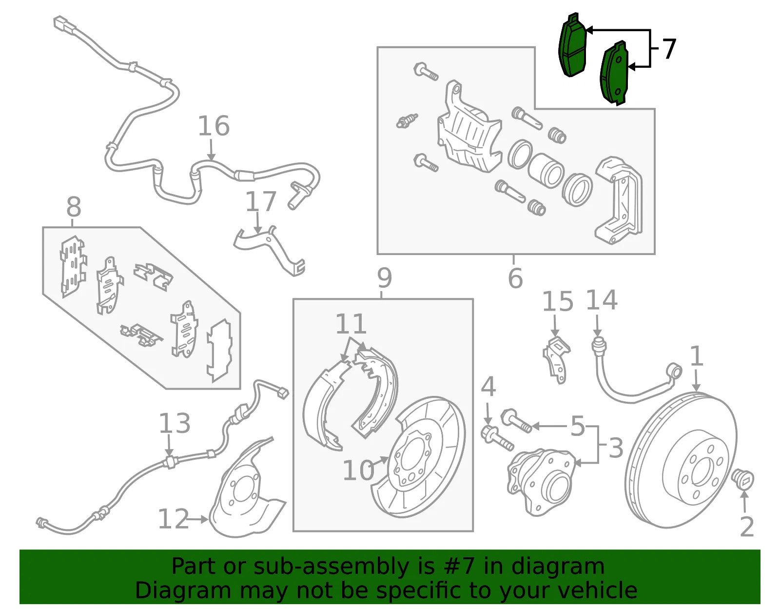 Brake Pads Rear - Nissan (D4060-4CA0C) - view 5