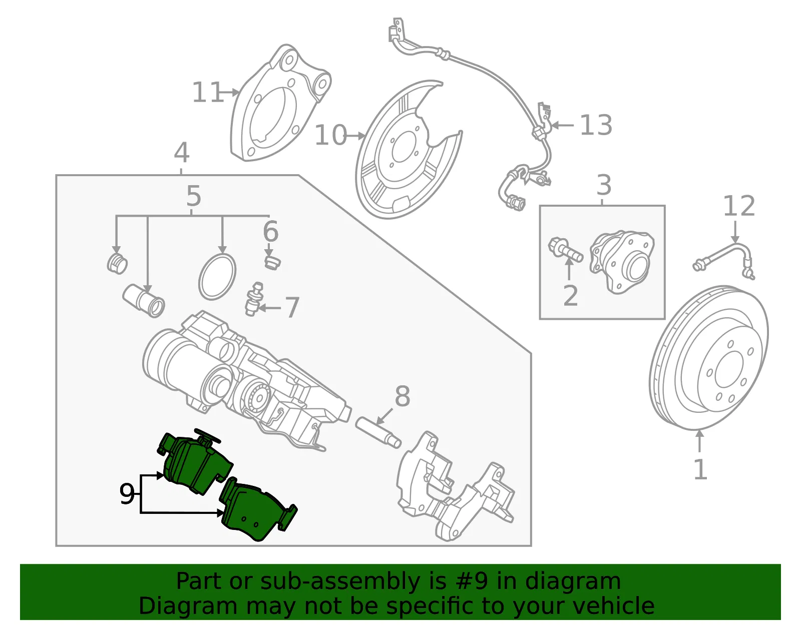 Disc Brake Pad Set - Nissan (D4060-7LG0A) - view 2