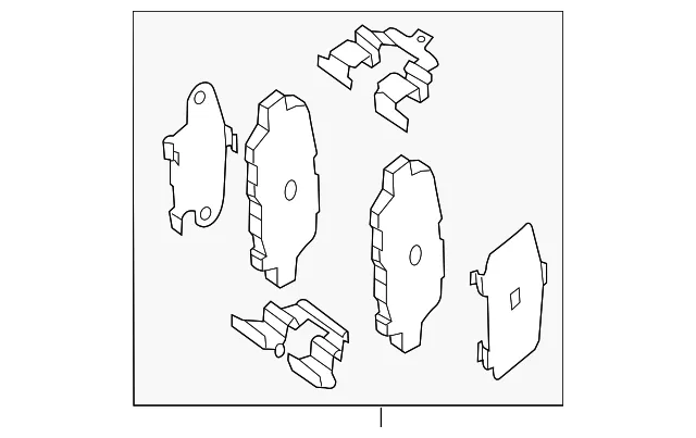Disc Brake Anti-Rattle Clip Set - Nissan (D4080-JA01D) - view 3