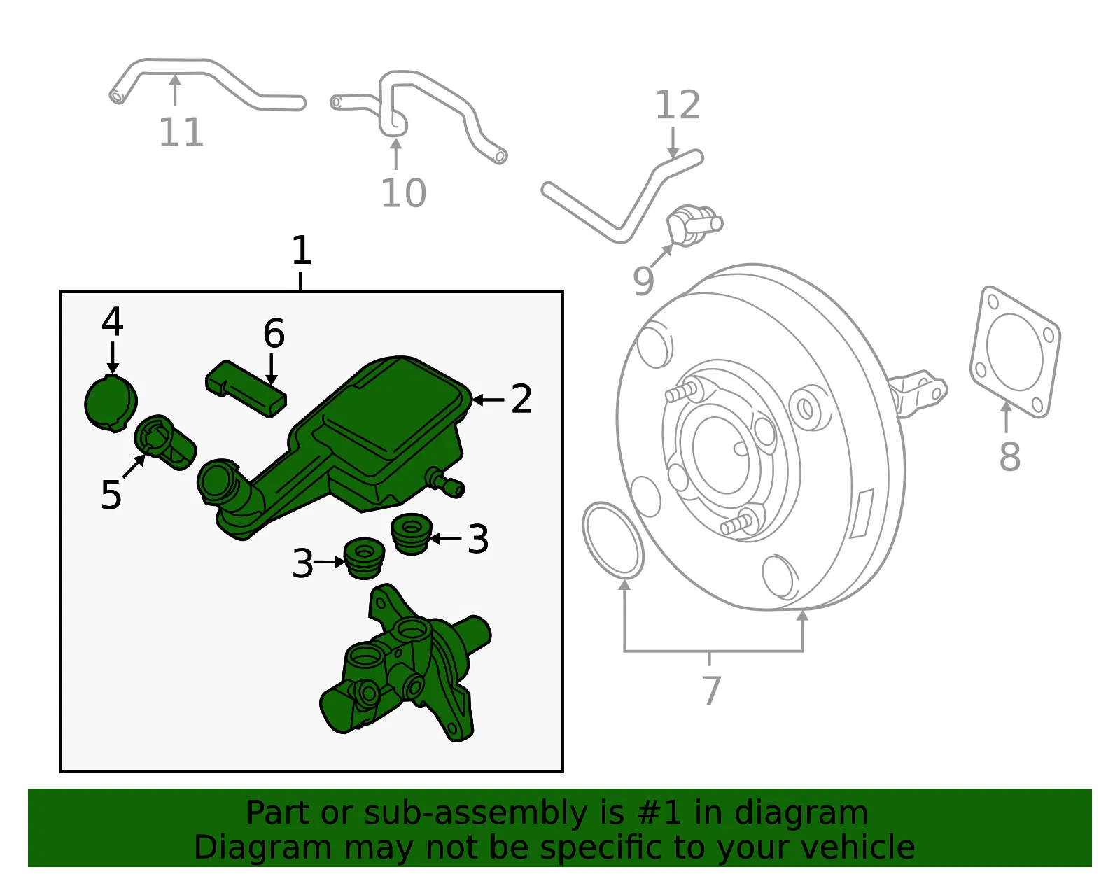 Master Cylinder - Nissan (D6010-3BA5B) - view 2