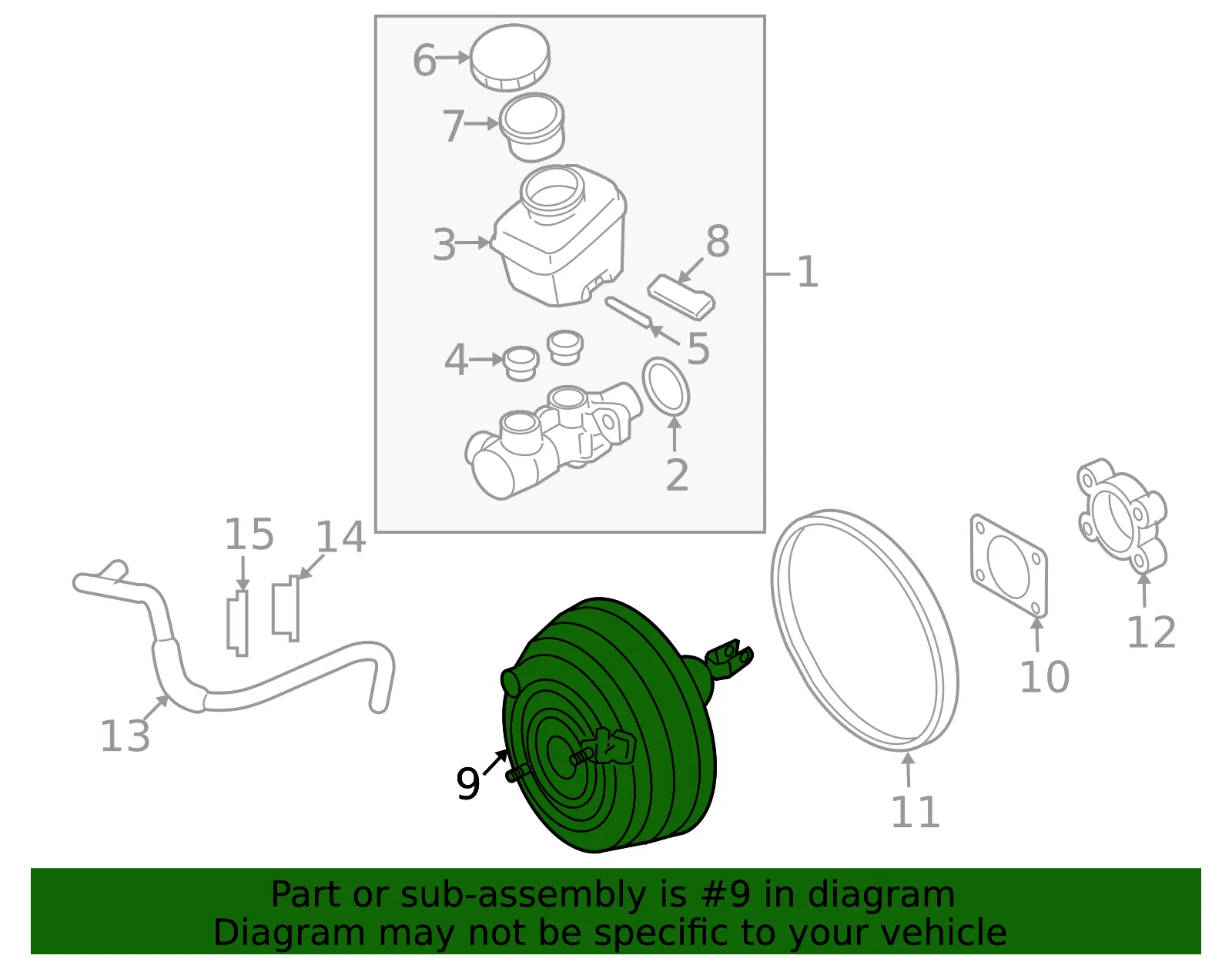 Brake Booster - Nissan (D7210-6HT0A) - view 2