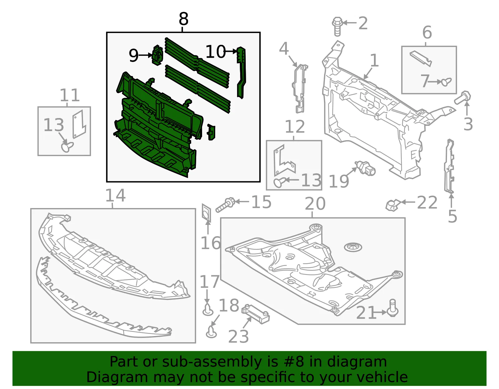 Shutter Assembly Radiator Control - Ford (DA5Z-8475-B) - view 8