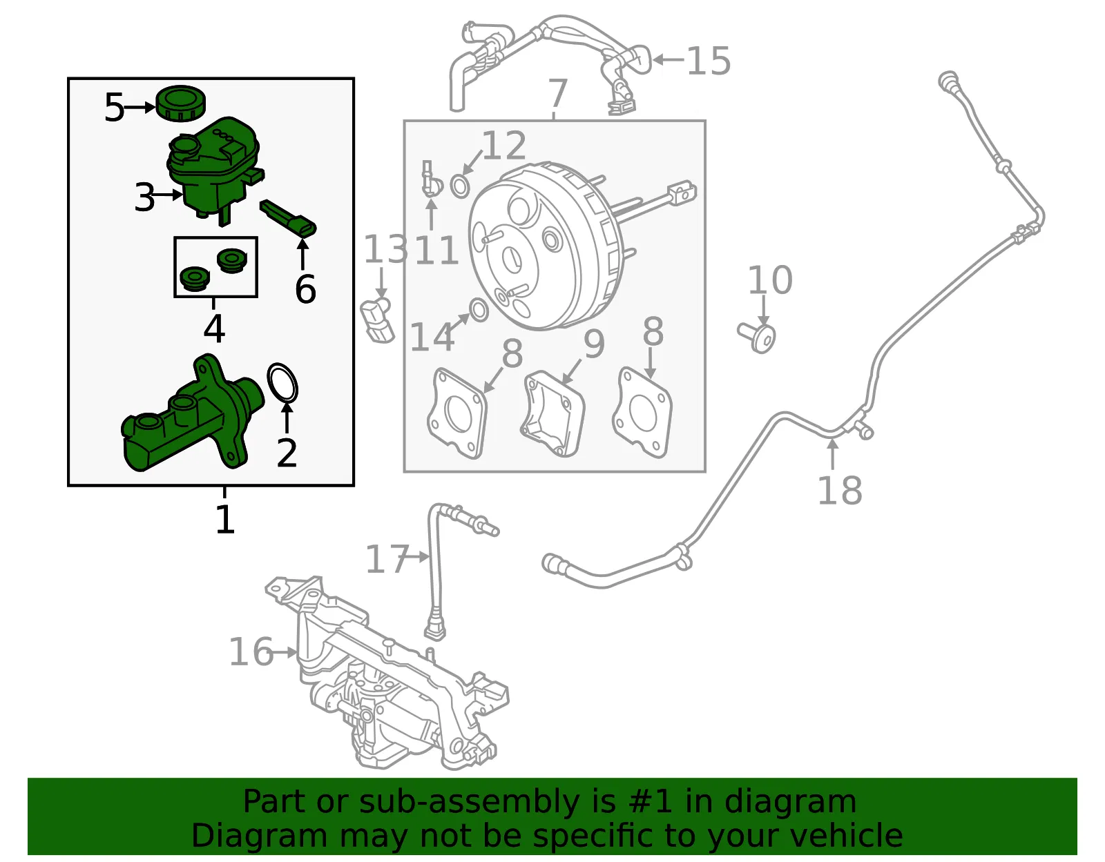 Kit Master Cylinder Repair - Ford (DG1Z-2140-C) - view 6