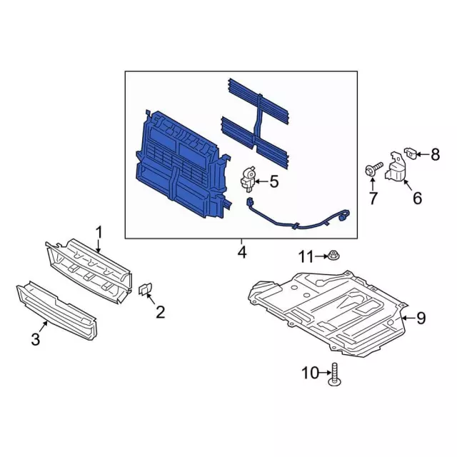 Radiator Shutter Assembly - Ford (DM5Z-8475-A) - view 4