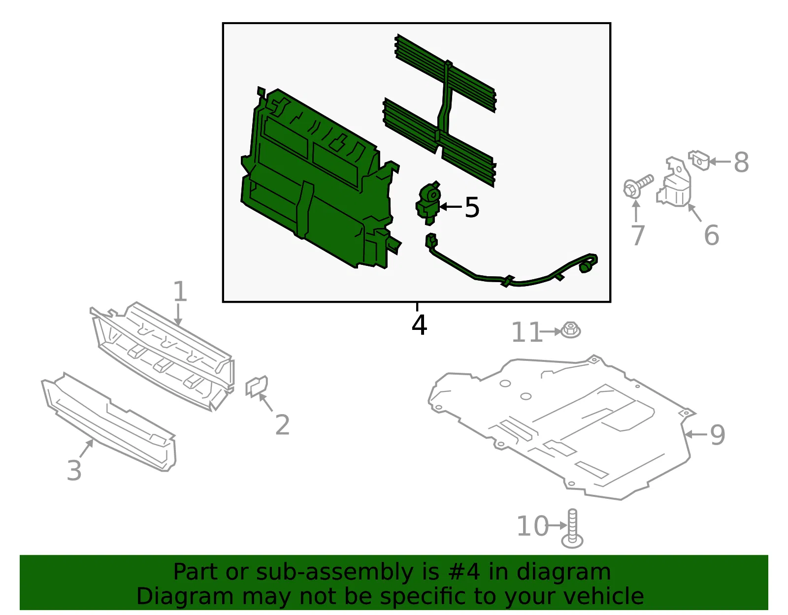 Radiator Shutter Assembly - Ford (DM5Z-8475-A) - view 7
